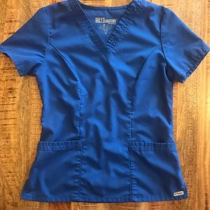 Grey’s Anatomy Scrub Top / Blue / Size XS